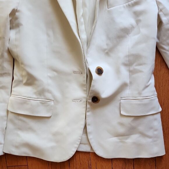 J Crew Elegant White Structured Blazer - Women's Size 2 - Picture 3 of 5